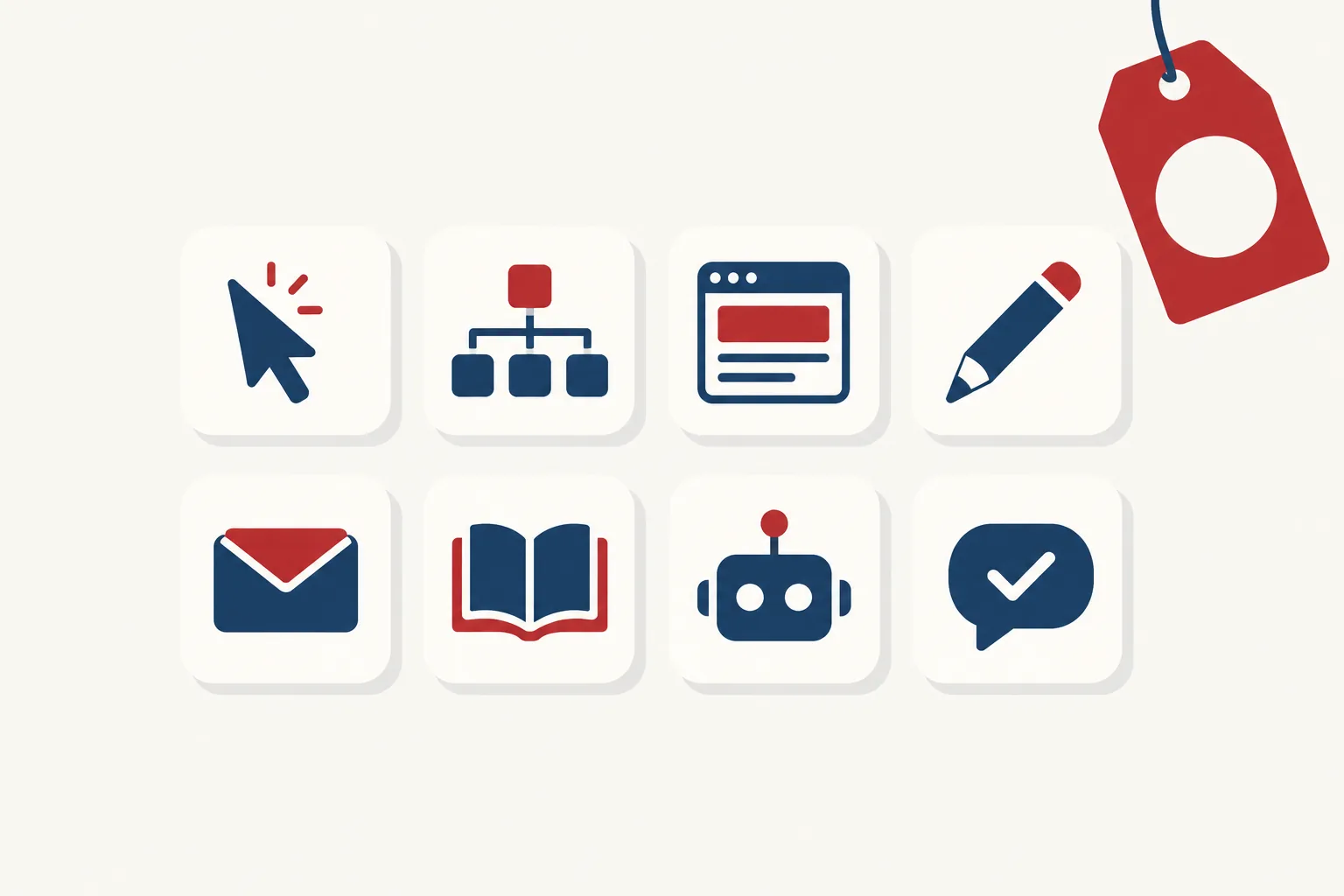 Illustration: eight free AI tools in HighLevel